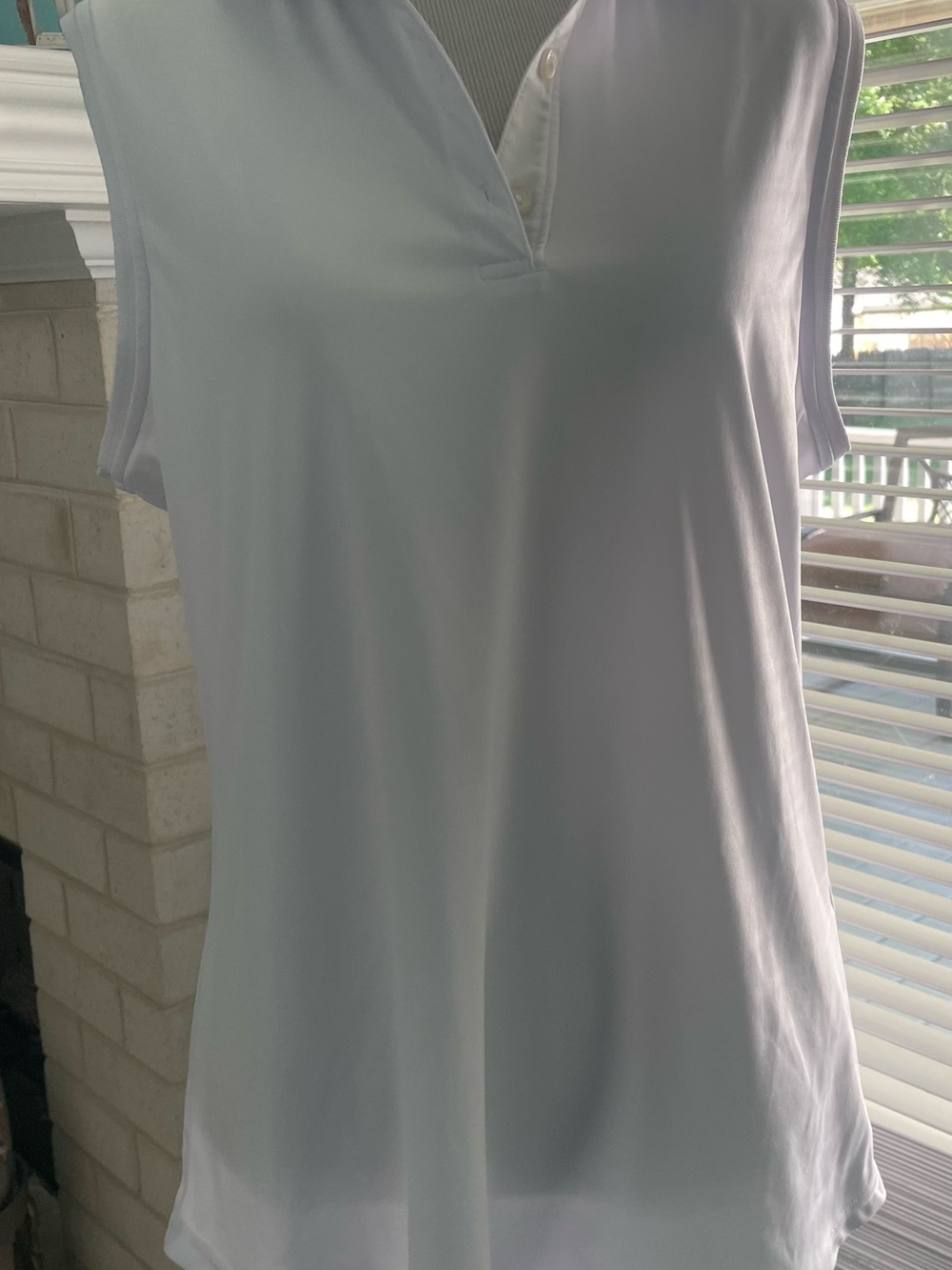 FootJoy White Sleeveless Golf Polo